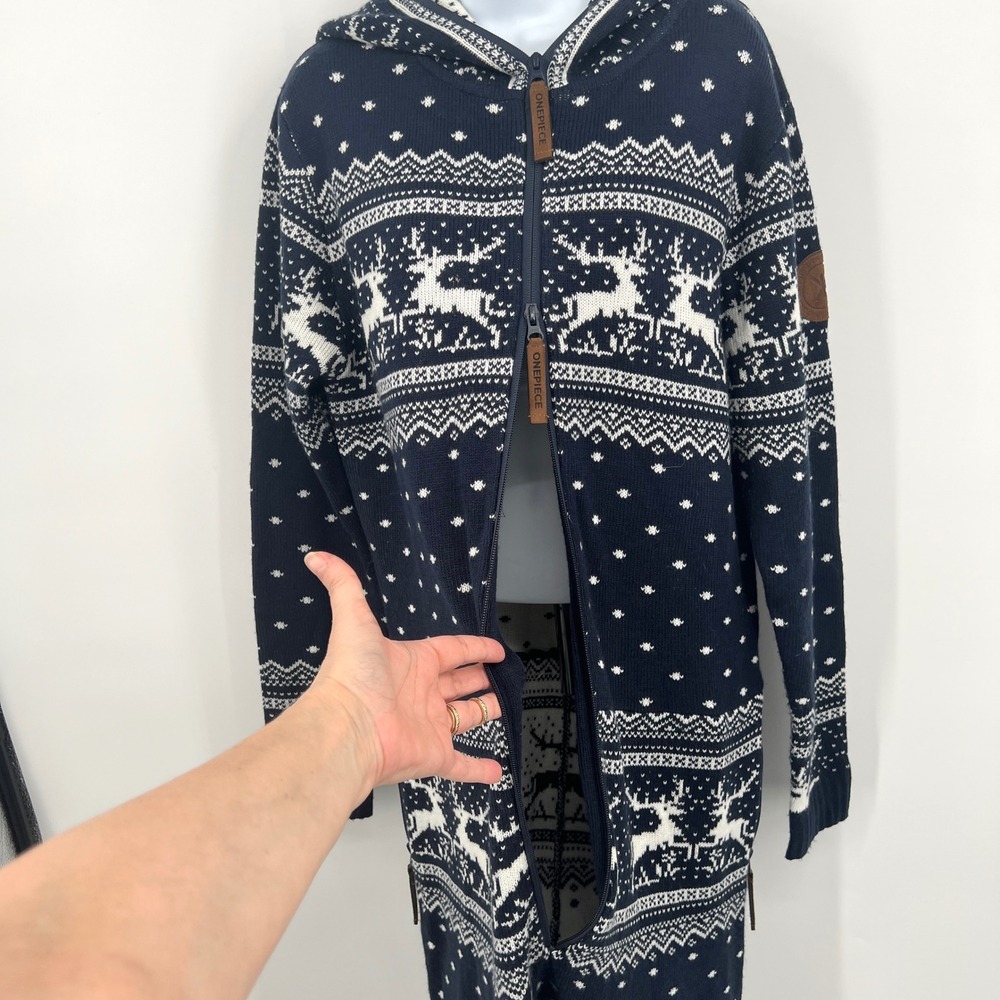 One Piece Norwegian‎ Holidays Are Coming Fair Isle Jumpsuit Onesie Nordic Skiing - Picture 8 of 13